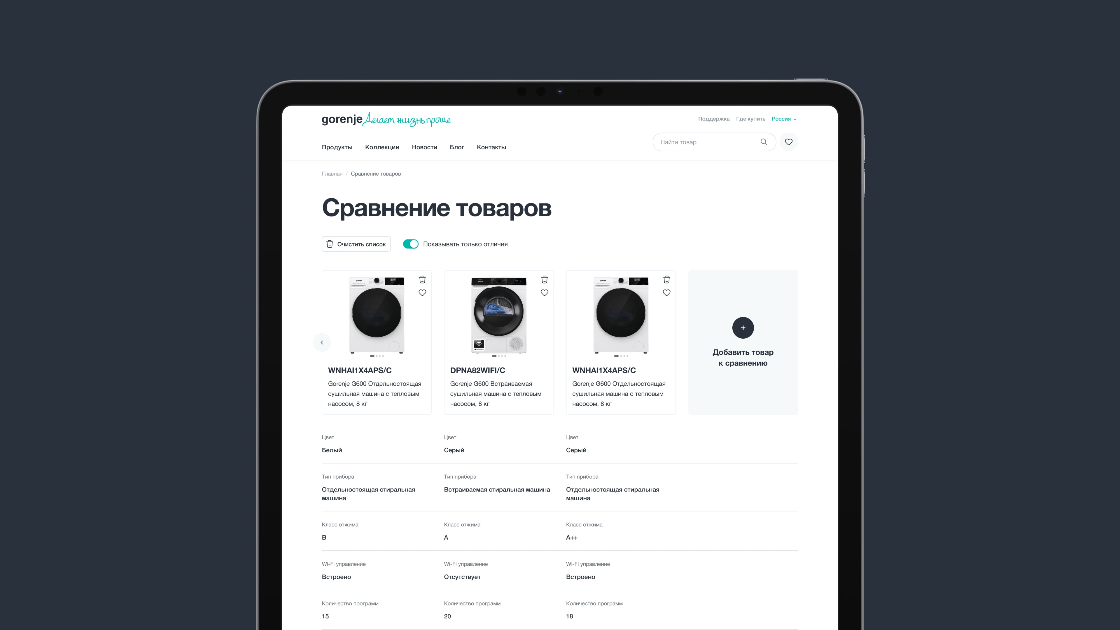 Сравнение товаров